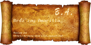 Brázay Amarilla névjegykártya